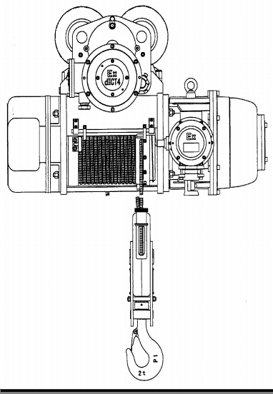 防爆電動(dòng)葫蘆車(chē)間實(shí)景圖